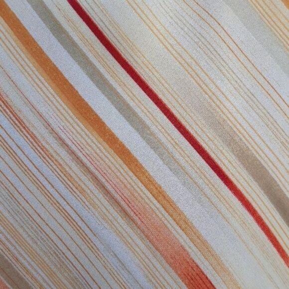 Vintage 70's Iz Byer Skirt Hippy Boho Sheer Aline Brushstroke Stripped Yellow L - Picture 4 of 8